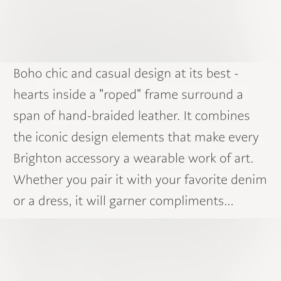 Brighton Vintage Roped Heart Braided Bandit Brown Leather Bracelet NWT - Picture 5 of 6